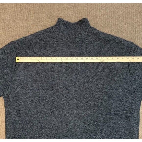 Oscar de la Renta Sweater Jacket Mens XLT Faux Shearling Lined Cable Knit Zip-Up - Picture 8 of 9